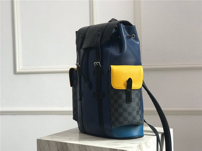 Louis Vuitton CHRISTOPHER PM Epi Navy High