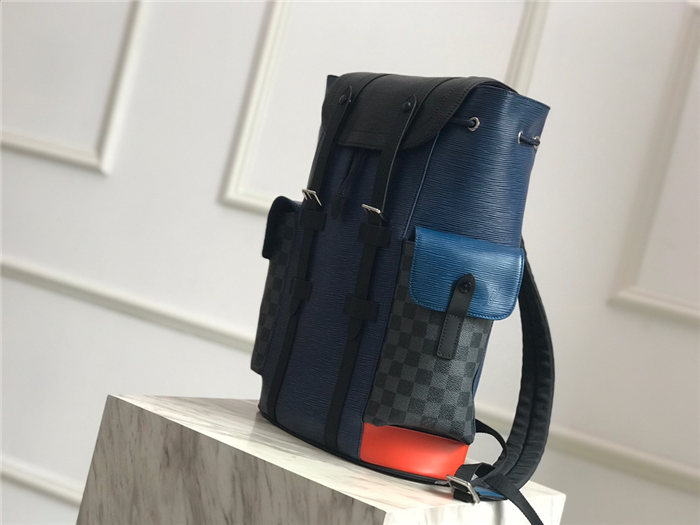 Louis Vuitton CHRISTOPHER PM Epi Navy High