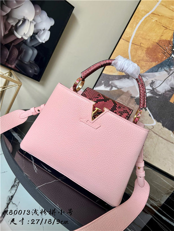 Louis Vuitton CAPUCINES BB Taurillon Pink M80013 High