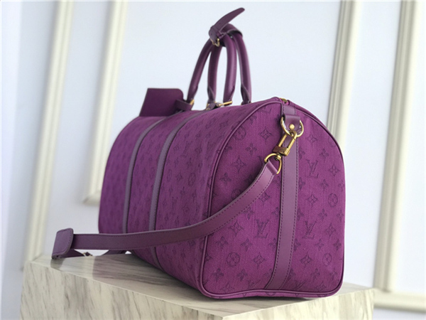 Louis Vuitton KEEPALL BANDOULIÈRE 50 Denim Purple High