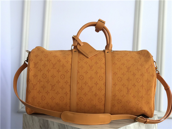 Louis Vuitton KEEPALL BANDOULIÈRE 50 Denim Mustard High