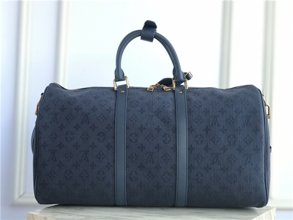 Louis Vuitton KEEPALL BANDOULIÈRE 50 Denim Navy High