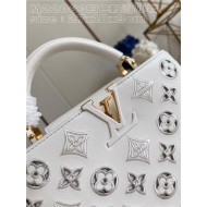 Louis Vuitton Capucines BB Calfskin leather embroidery White M22922/M22863 High