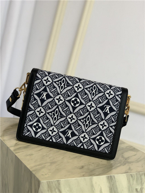 Louis Vuitton DAUPHINE MM BAG Since 1854 Jacquard textile Black Top