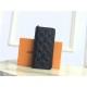 Louis Vuitton ZIPPY WALLET VERTICAL Taurillon Embossed Black High