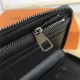 Louis Vuitton ZIPPY WALLET VERTICAL Taurillon Embossed Black High