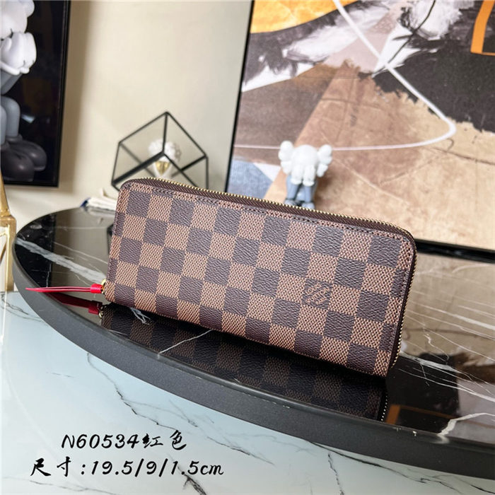 Louis Vuitton CLÉMENCE WALLET Damier Ebene N60534 High