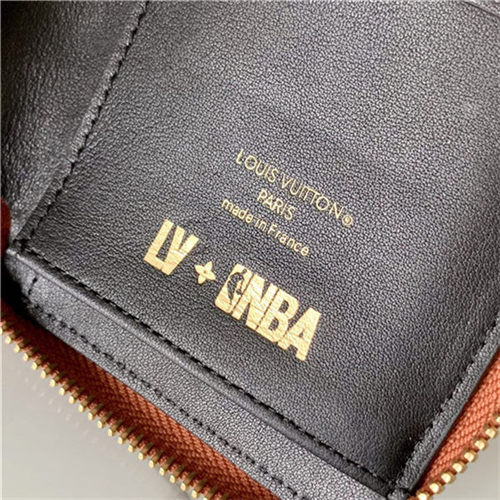 Louis Vuitton LVXNBA ZIPPY WALLET VERTICAL Ball Grain leather Brown M80548 High