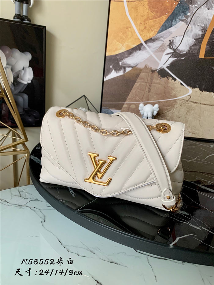 Louis Vuitton LV NEW WAVE CHAIN BAG Smooth cowhide leather M58549 Ivoire High