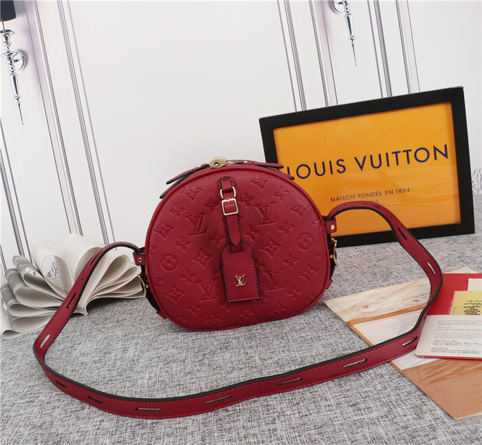 Louis Vuitton Boite Chapeau Souple MM Monogram Empreinte Red