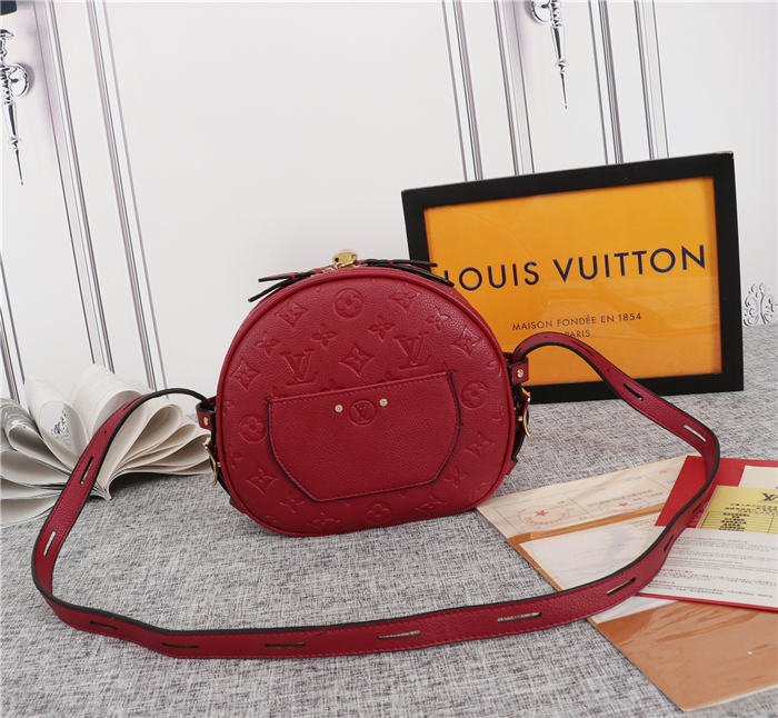 Louis Vuitton Boite Chapeau Souple MM Monogram Empreinte Red