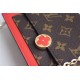 Louis Vuitton Flore Chain Wallet Monogram Canvas Red