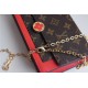 Louis Vuitton Flore Chain Wallet Monogram Canvas Red