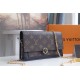 Louis Vuitton Flore Chain Wallet Monogram Canvas Black