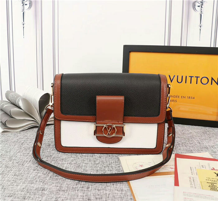 Louis Vuitton Dauphine MM Bag Black/White