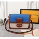 Louis Vuitton Dauphine MM Bag Blue/Beige