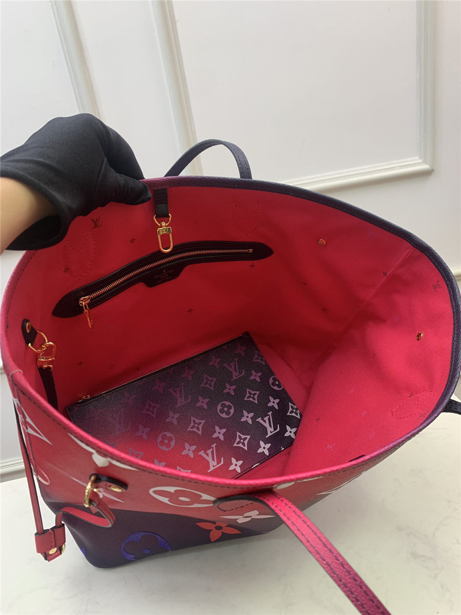 Louis Vuitton NEVERFULL MM Monogram coated canvas Midnight Fuchsia M20511 High