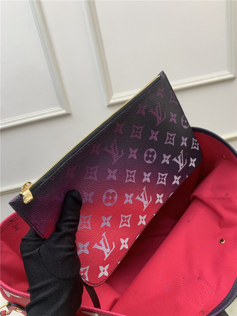 Louis Vuitton NEVERFULL MM Monogram coated canvas Midnight Fuchsia M20511 High