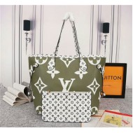 Louis Vuitton Neverfull MM Bag Monogram Green Mid