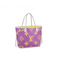 Louis Vuitton Neverfull MM Bag Monogram Pink Mid