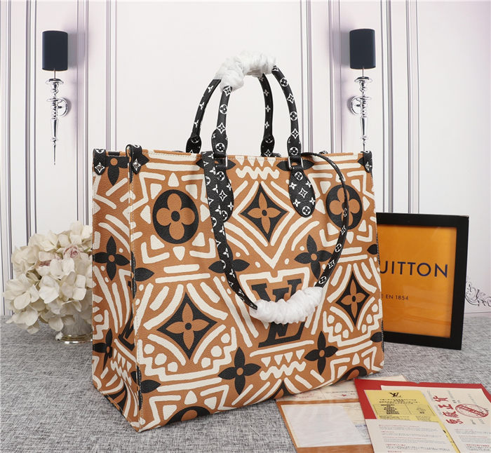 Louis Vuitton LV CRAFTY ONTHEGO GM Bag Camarel