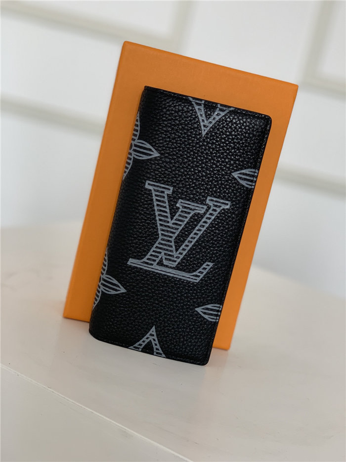 Louis Vuitton BRAZZA WALLET Taurillon Shadow High