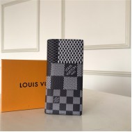 Louis Vuitton BRAZZA WALLET Black/White High