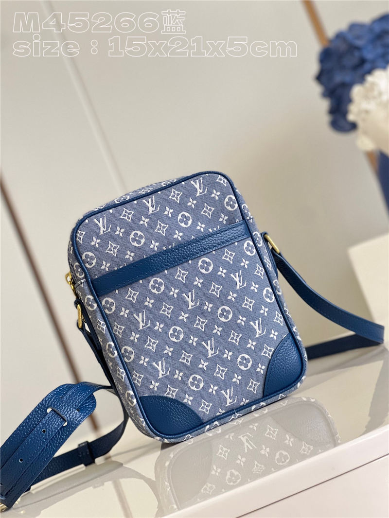 Louis Vuitton Danube Shoulder Camera Bag Denim M45266 Blue High