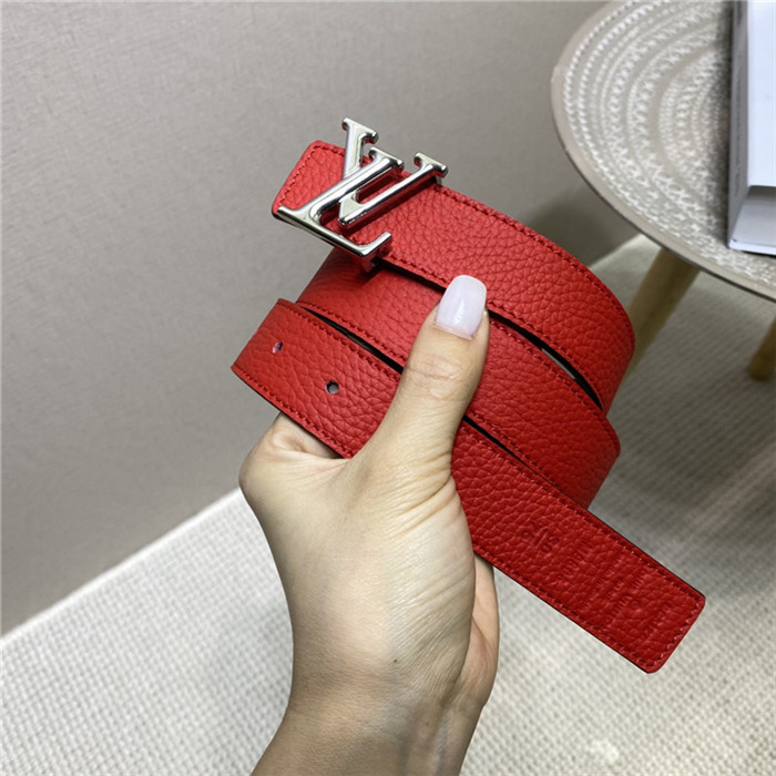 Louis Vuitton LV INITIALES 30MM REVERSIBLE BELT Leather Red/Black High