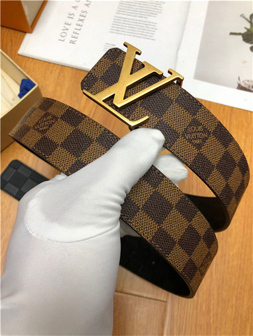 Louis Vuitton LV INITIALES 40MM BELT Damier Ebene Anti-Gold High