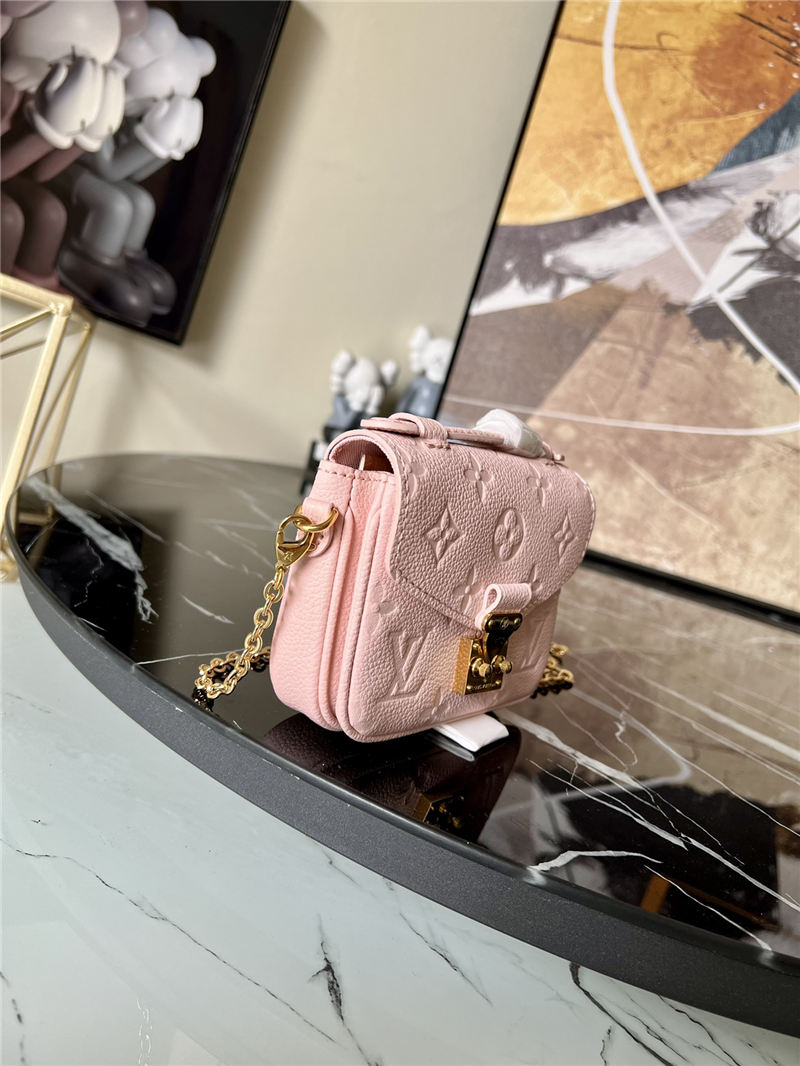 Louis Vuitton MICRO MÉTIS Bag Monogram Empreinte embossed supple grained cowhide leather Pink M81389 High