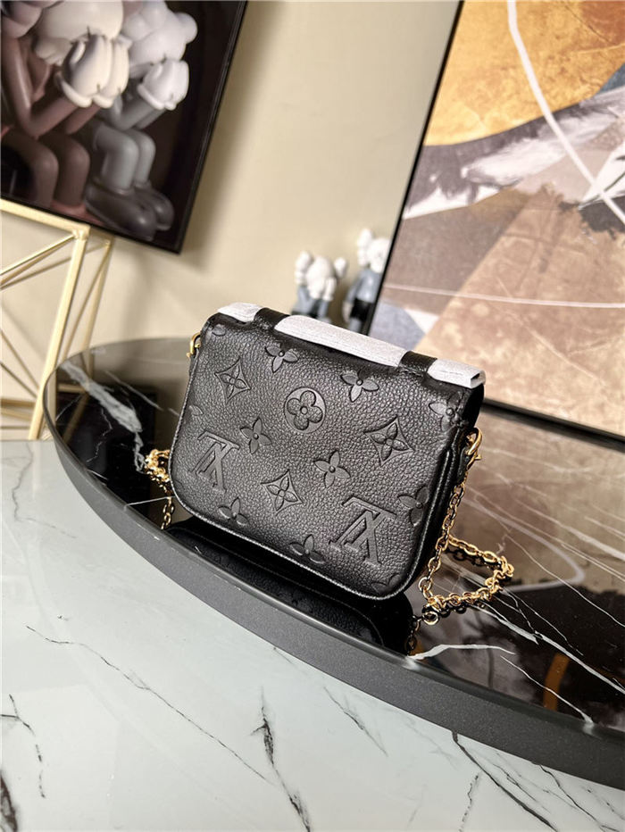 Louis Vuitton MICRO MÉTIS Bag Monogram Empreinte embossed supple grained cowhide leather Black M81390 High