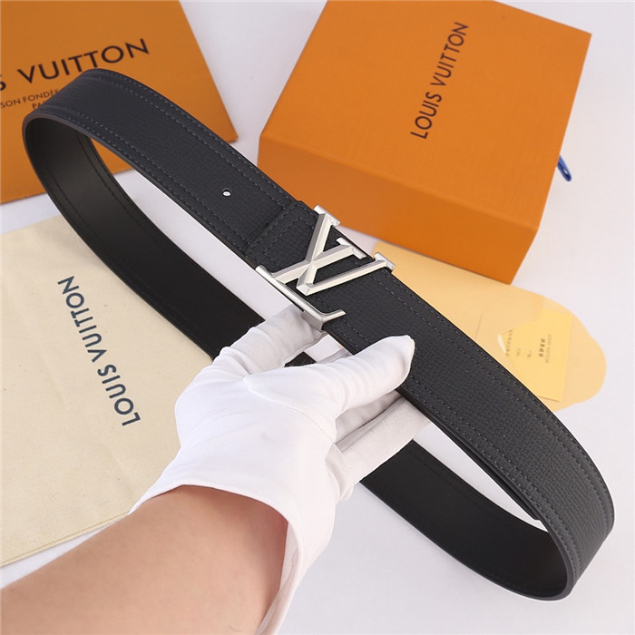 Louis Vuitton LV PYRAMIDE 40MM BELT Leather Dk Grey High