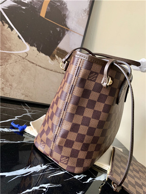 Louis Vuitton NEVERFULL PM Damier Ebene Red High