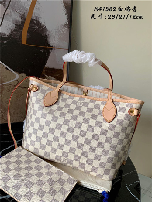 Louis Vuitton NEVERFULL PM Damier Azur Beige High