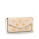 Louis Vuitton FÉLICIE POCHETTE Monogram Empreinte Cream/Saffron High