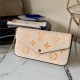 Louis Vuitton FÉLICIE POCHETTE Monogram Empreinte Cream/Saffron High