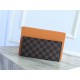 Louis Vuitton Emilie Wallet Damier Ebene Pink High