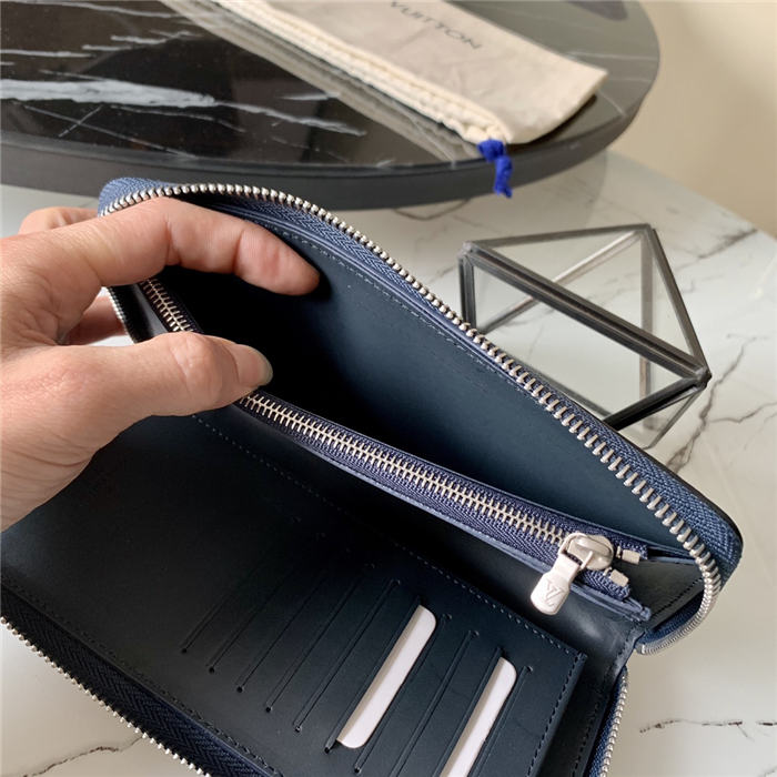 Louis Vuitton ZIPPY WALLET VERTICAL Taurillon Navy High