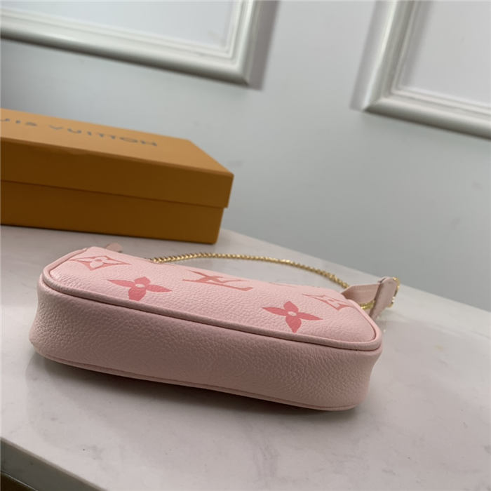 Louis Vuitton MINI POCHETTE ACCESSOIRES Monogram Empreinte Pink High