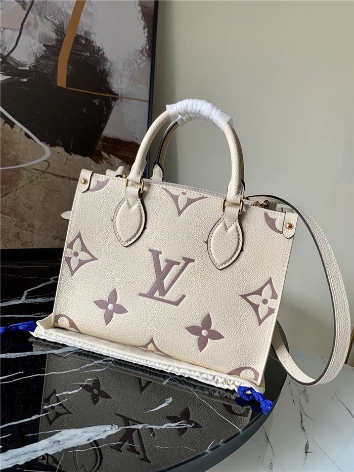 Louis Vuitton ONTHEGO PM Monogram Empreinte Cream/Bois High