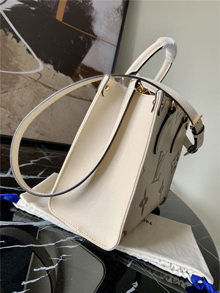 Louis Vuitton ONTHEGO PM Monogram Empreinte Cream/Bois High