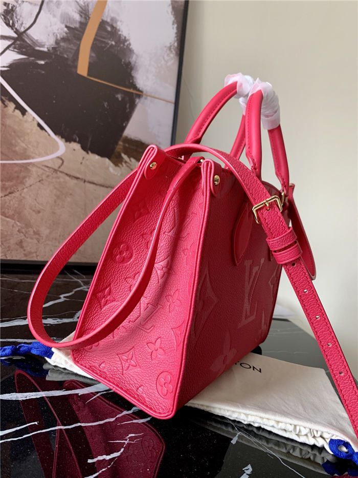 Louis Vuitton ONTHEGO PM Monogram Empreinte Freesia Pink High