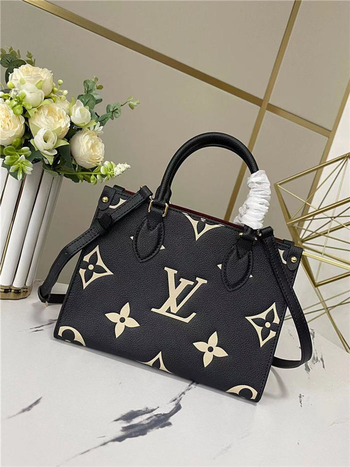 Louis Vuitton ONTHEGO PM Monogram Empreinte Black/Beige High