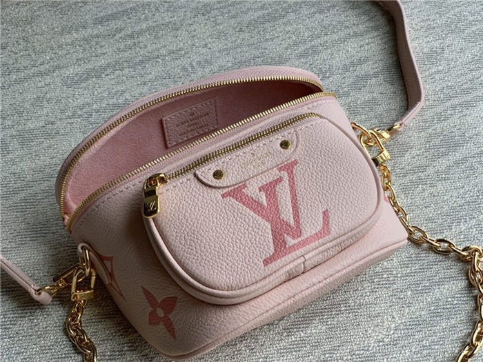 Louis Vuitton Mini Bumbag Monogram Empreinte embossed supple grained cowhide leather M82347 Gradient Pink High