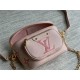 Louis Vuitton Mini Bumbag Monogram Empreinte embossed supple grained cowhide leather M82347 Gradient Pink High