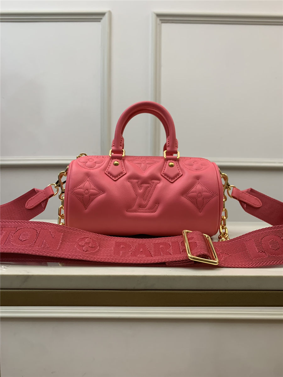 Louis Vuitton PAPILLON BB Quilted and embroidered smooth calf leather Dragon Fruit Pink M59826 High