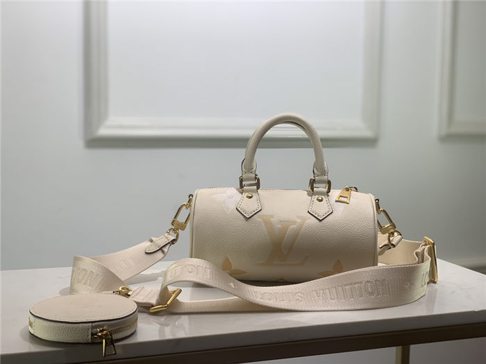 Louis Vuitton PAPILLON BB Monogram Empreinte Cream/Saffron High