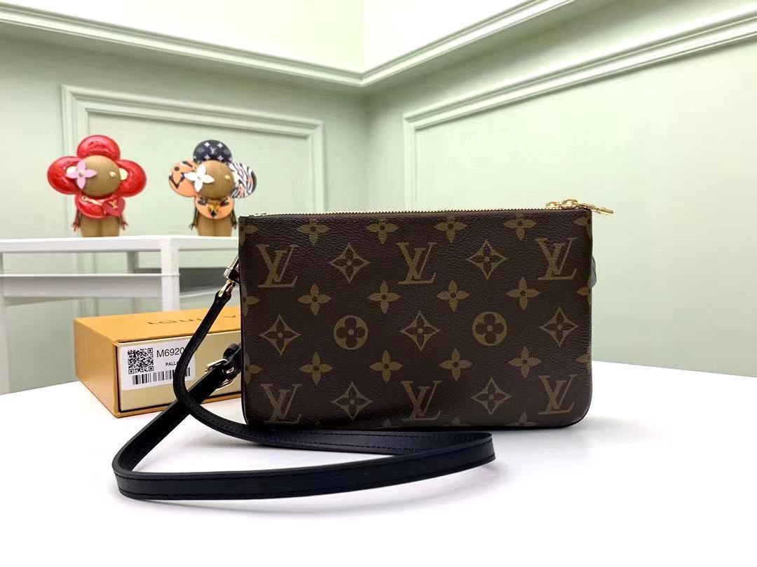 Louis Vuitton DOUBLE ZIP POCHETTE Monogram High