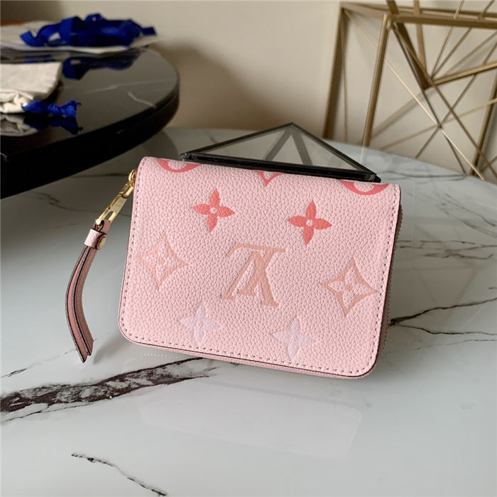 Louis Vuitton ZIPPY COIN PURSE Monogram Empreinte Pink High